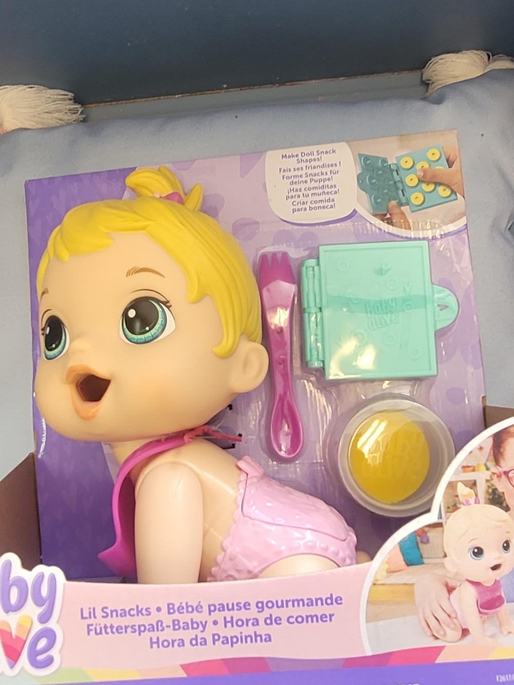 Baby Alive Lil Snacks Feedable Baby Doll - Pink & Yellow